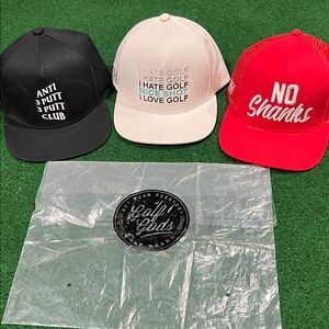 Golf Gods hat trio